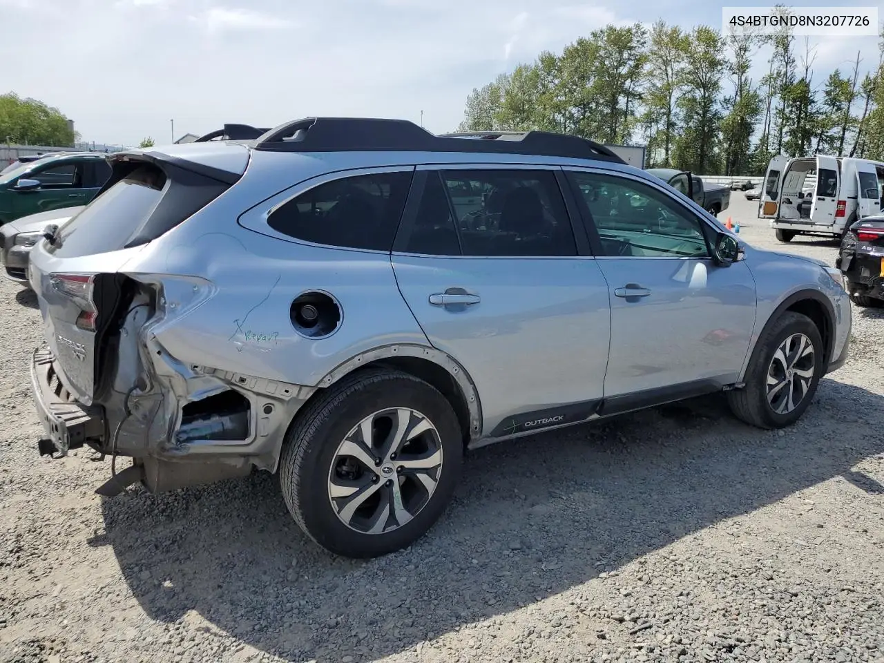 2022 Subaru Outback Limited Xt VIN: 4S4BTGND8N3207726 Lot: 60570375