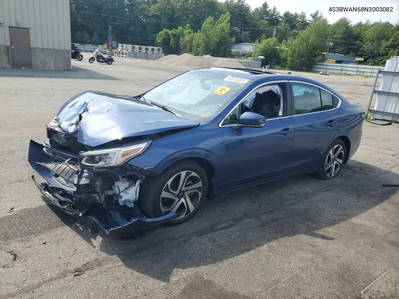 2022 Subaru Legacy Limited VIN: 4S3BWAN68N3003082 Lot: 60830365