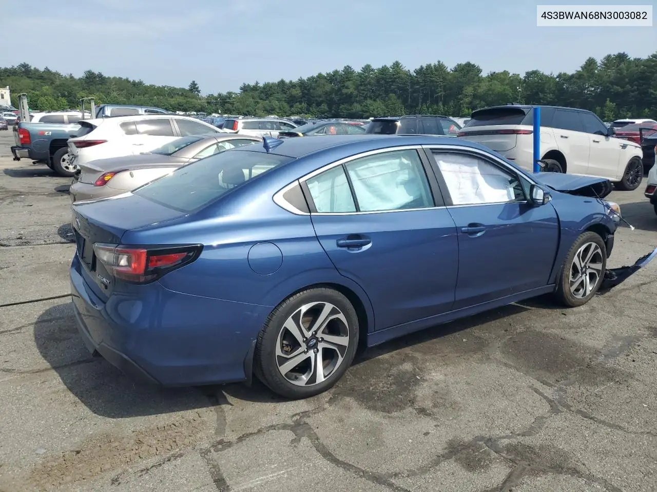2022 Subaru Legacy Limited VIN: 4S3BWAN68N3003082 Lot: 60830365
