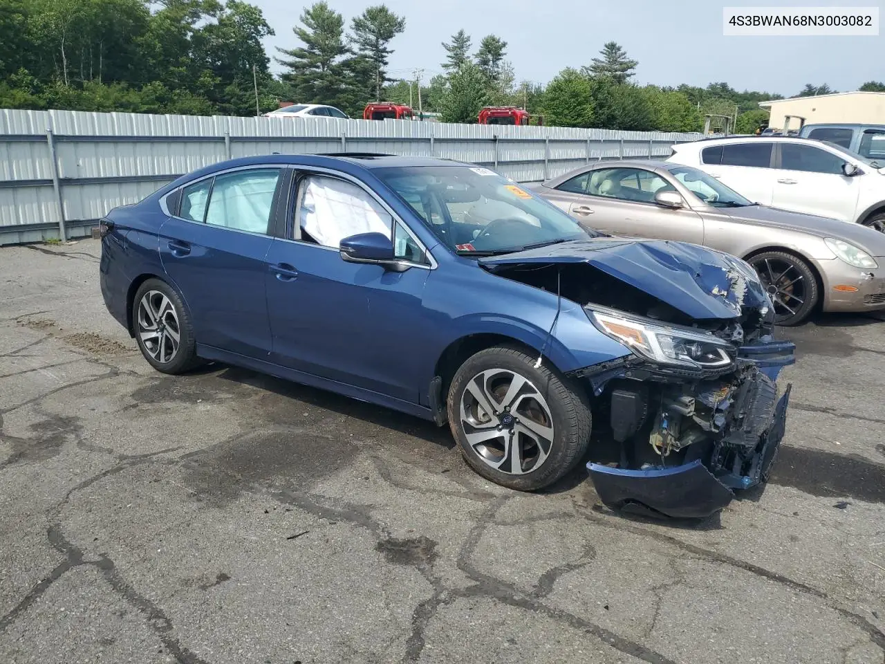 2022 Subaru Legacy Limited VIN: 4S3BWAN68N3003082 Lot: 60830365