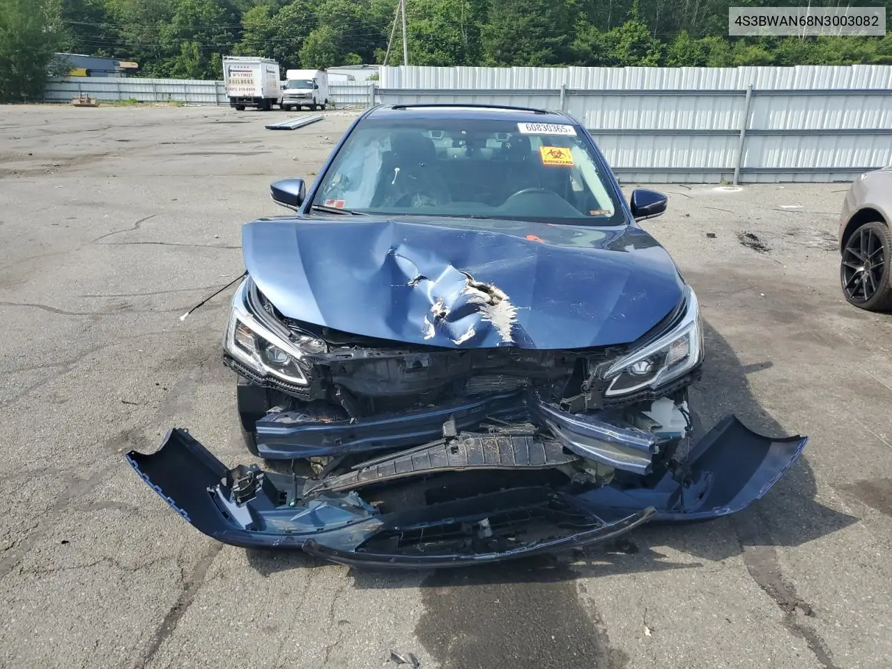 2022 Subaru Legacy Limited VIN: 4S3BWAN68N3003082 Lot: 60830365