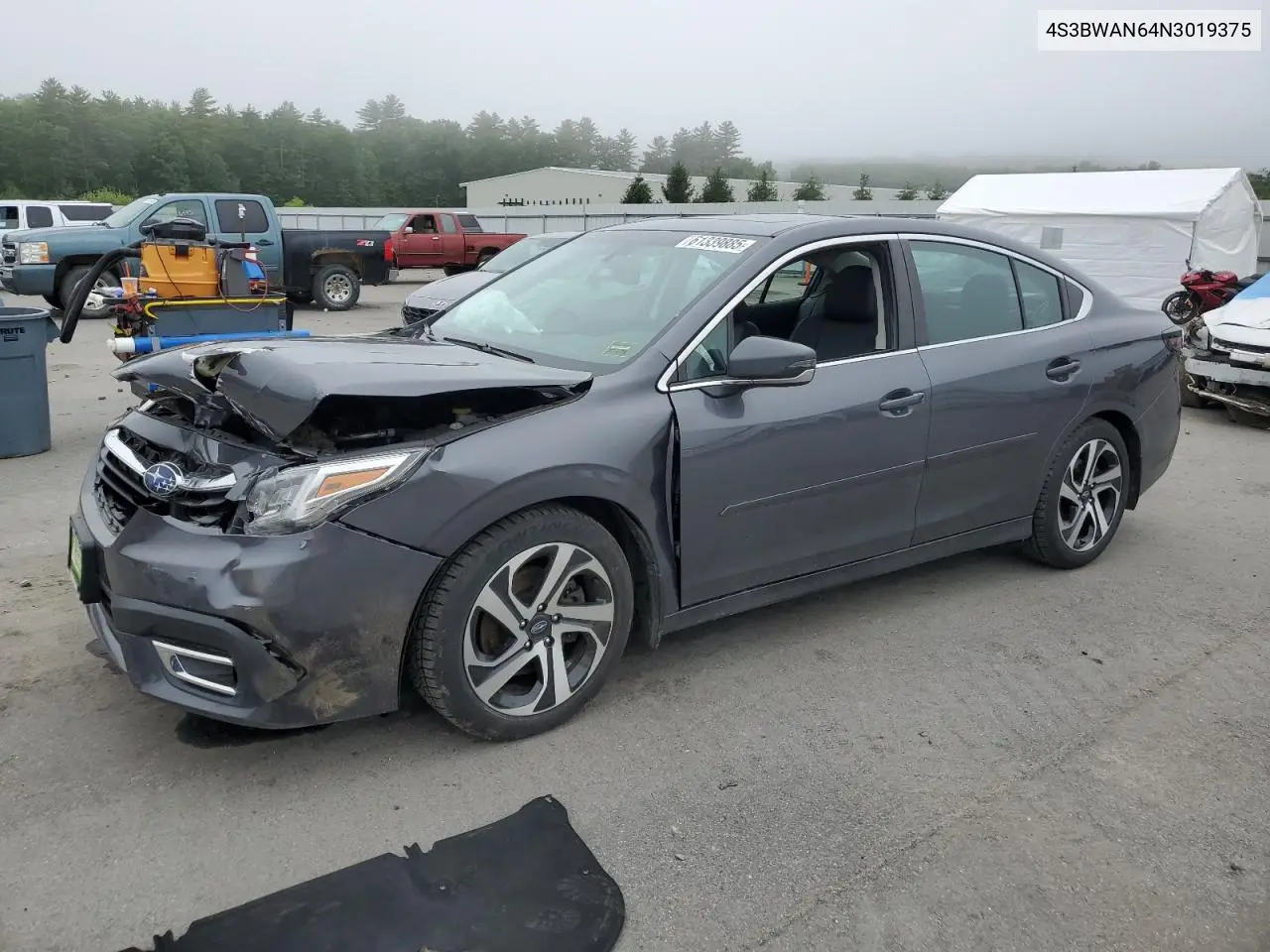 2022 Subaru Legacy Limited VIN: 4S3BWAN64N3019375 Lot: 61339885