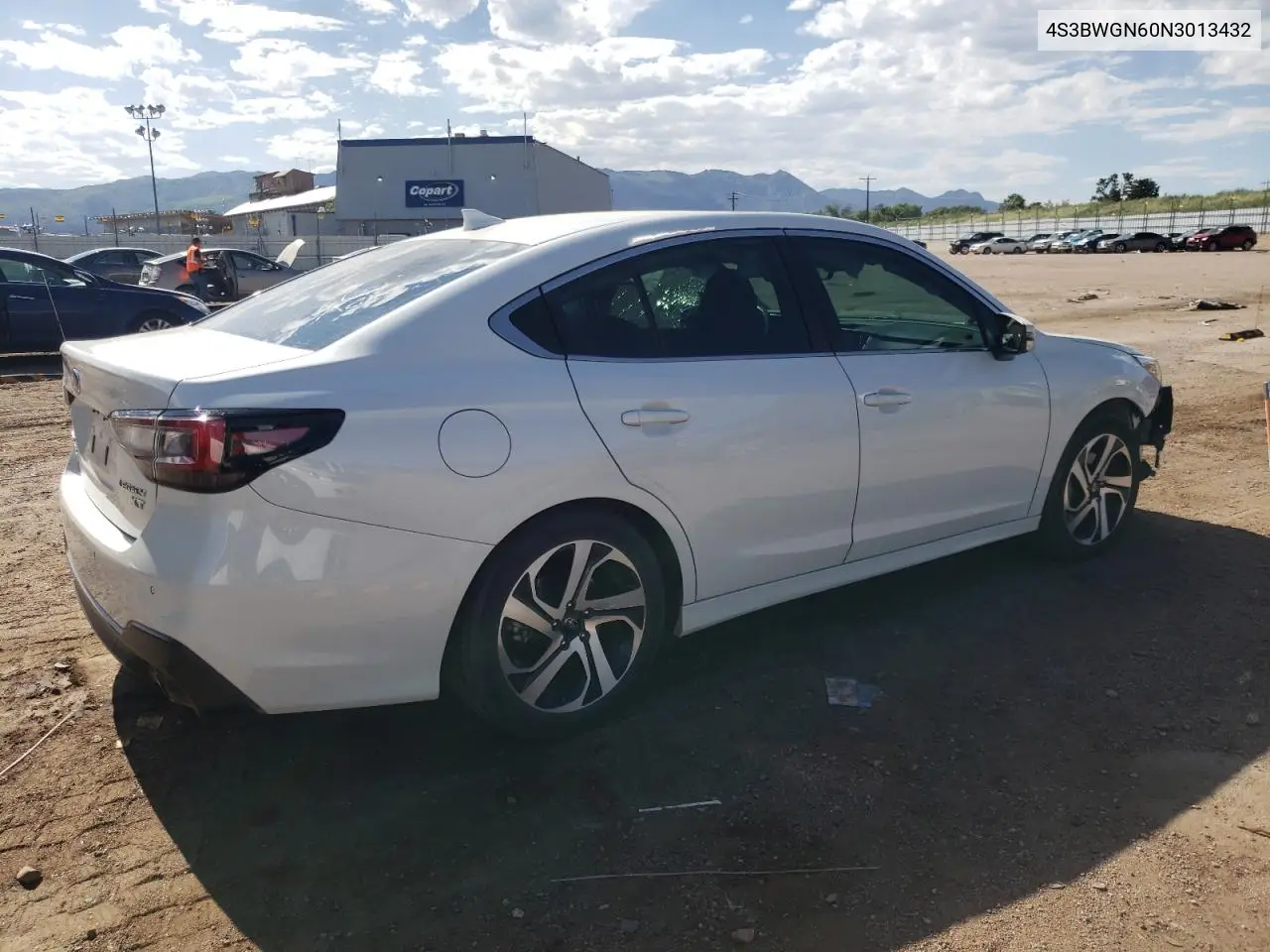 2022 Subaru Legacy Limited Xt VIN: 4S3BWGN60N3013432 Lot: 61594985