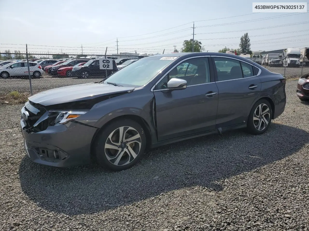 2022 Subaru Legacy Touring Xt VIN: 4S3BWGP67N3025137 Lot: 61800875