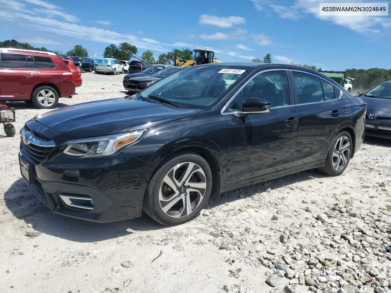 2022 Subaru Legacy Limited VIN: 4S3BWAM62N3024849 Lot: 64611925