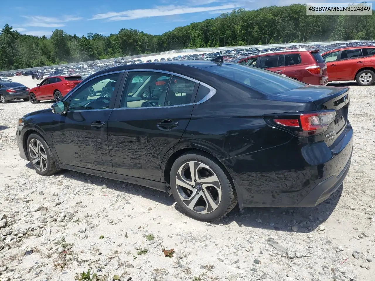 2022 Subaru Legacy Limited VIN: 4S3BWAM62N3024849 Lot: 64611925