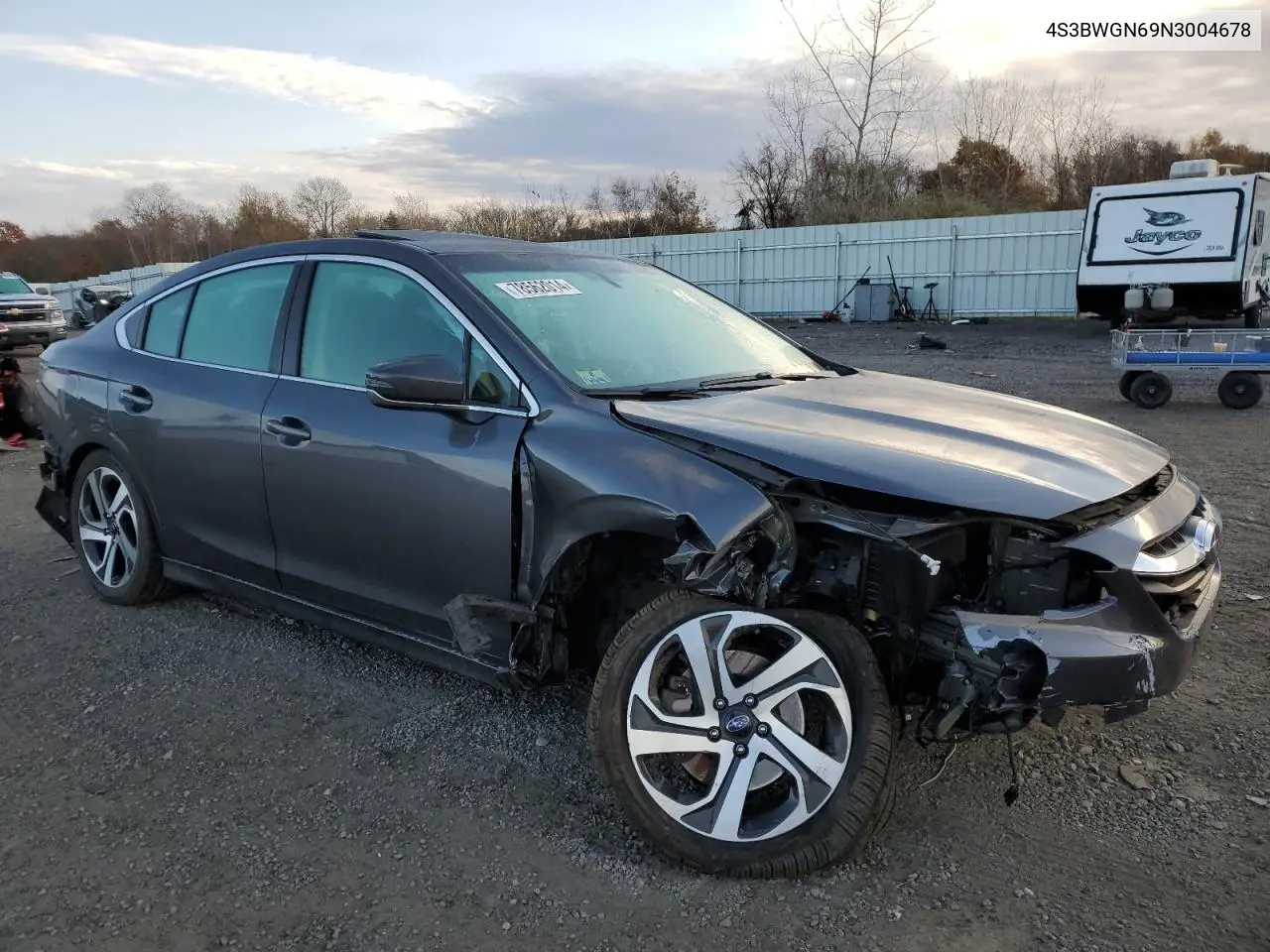 2022 Subaru Legacy Limited Xt VIN: 4S3BWGN69N3004678 Lot: 78562014