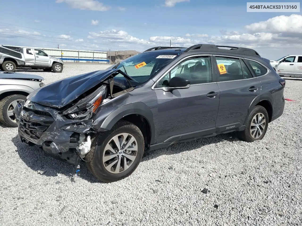 2025 Subaru Outback VIN: 4S4BTAACXS3113160 Lot: 51020565