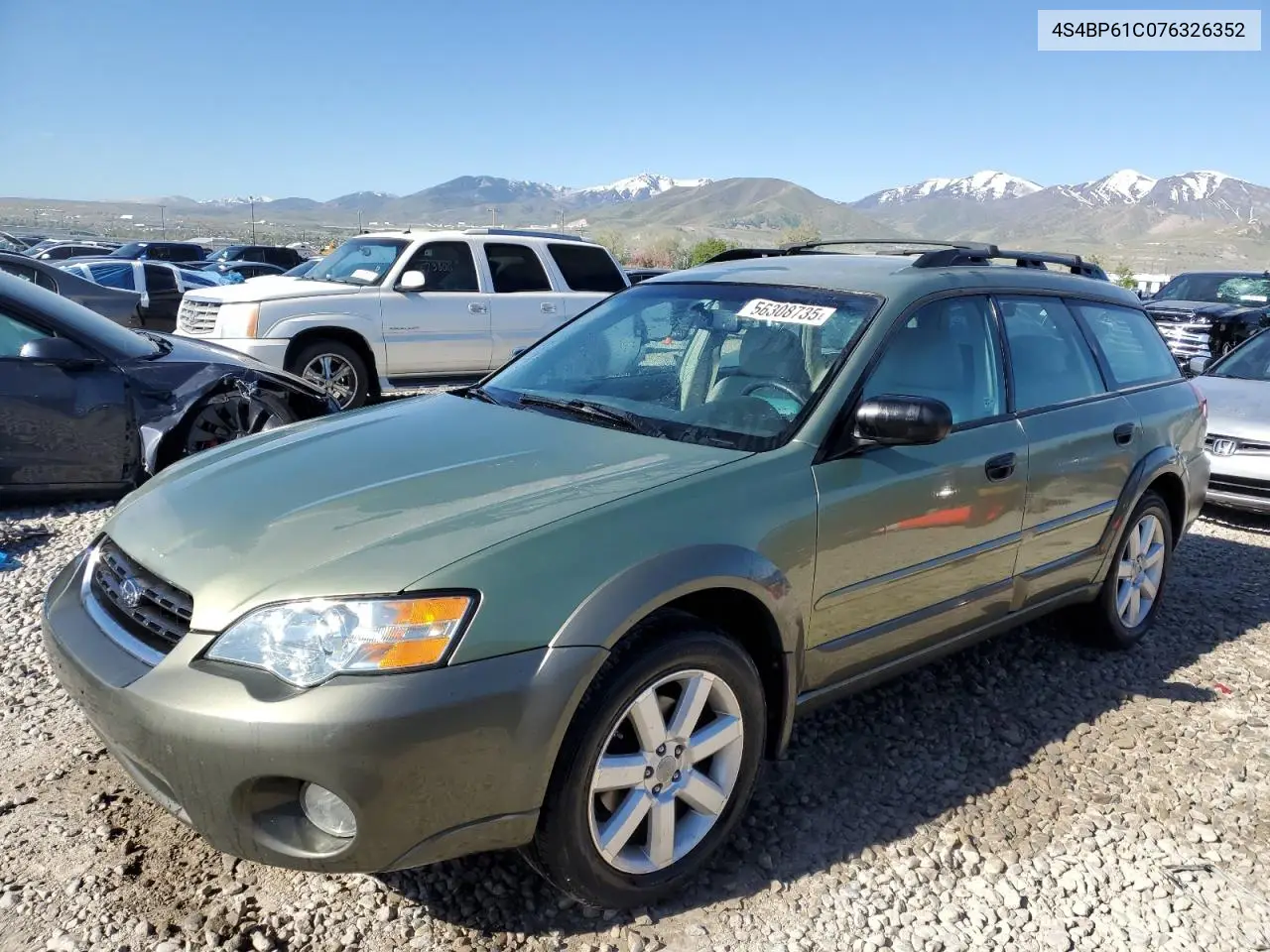 2007 Subaru Outback Outback 2.5I VIN: 4S4BP61C076326352 Lot: 56308735