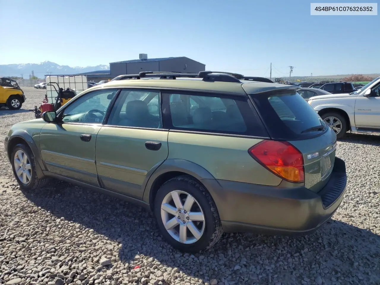 2007 Subaru Outback Outback 2.5I VIN: 4S4BP61C076326352 Lot: 56308735