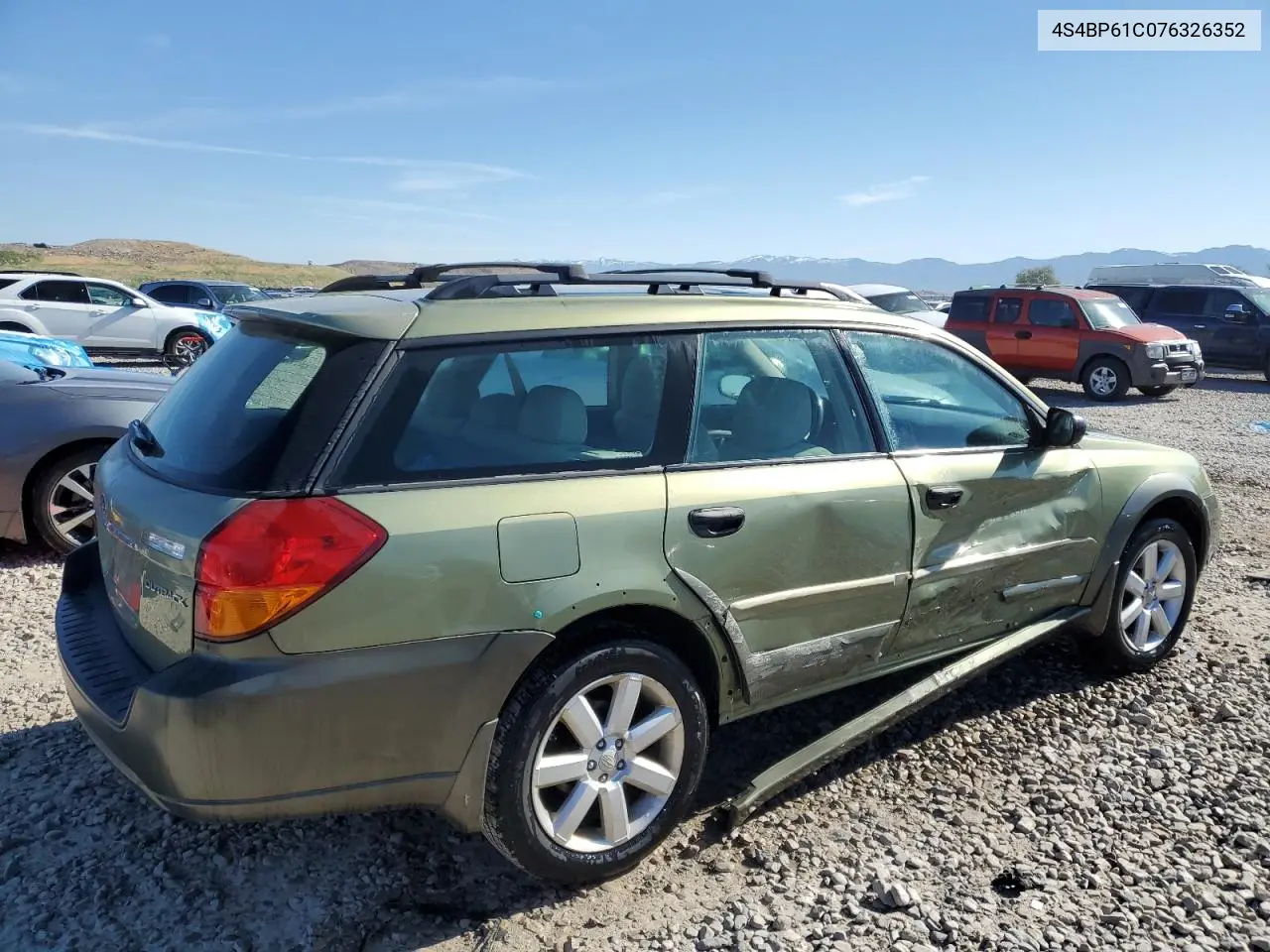 2007 Subaru Outback Outback 2.5I VIN: 4S4BP61C076326352 Lot: 56308735