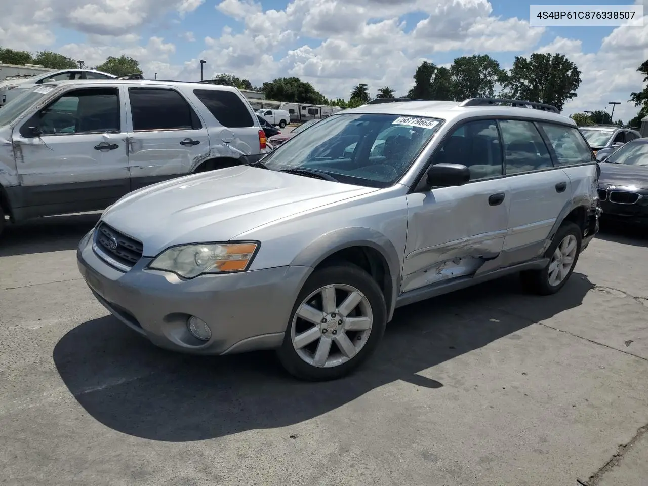 2007 Subaru Outback Outback 2.5I VIN: 4S4BP61C876338507 Lot: 56779665