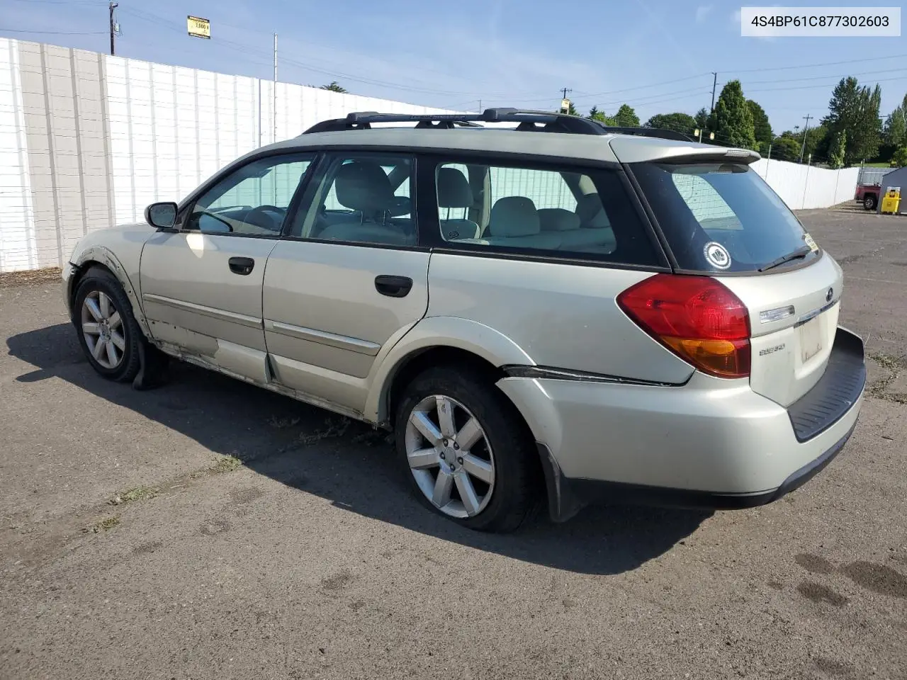 2007 Subaru Outback Outback 2.5I VIN: 4S4BP61C877302603 Lot: 62251605
