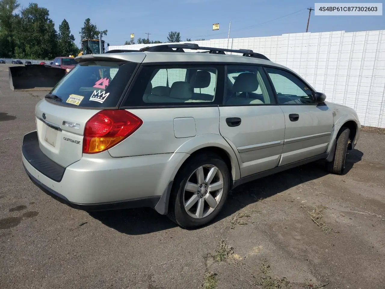 2007 Subaru Outback Outback 2.5I VIN: 4S4BP61C877302603 Lot: 62251605