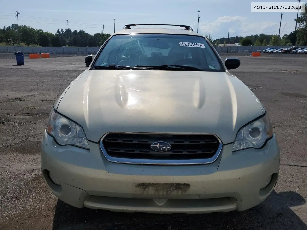 2007 Subaru Outback Outback 2.5I VIN: 4S4BP61C877302603 Lot: 62251605