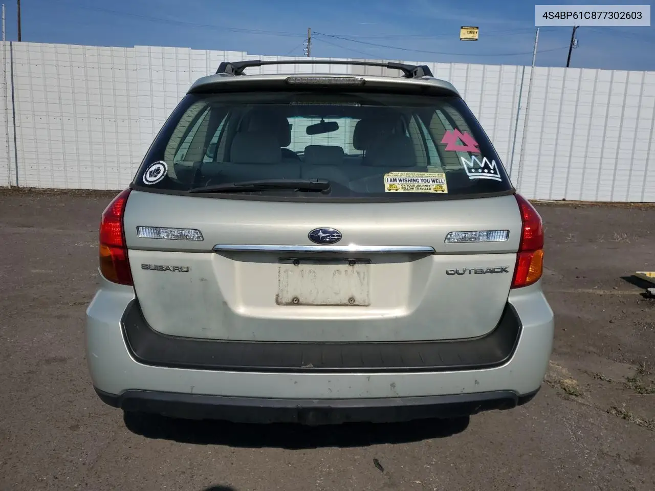 2007 Subaru Outback Outback 2.5I VIN: 4S4BP61C877302603 Lot: 62251605