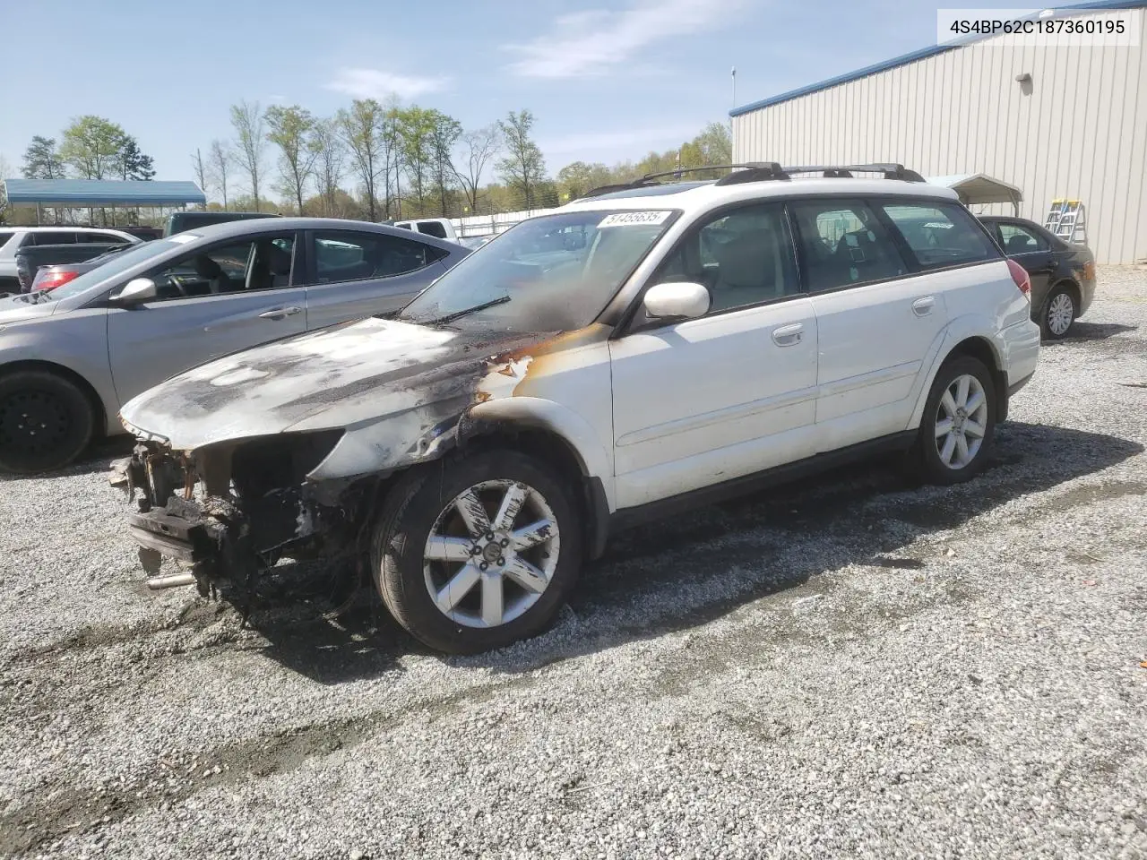 2008 Subaru Outback 2.5I Limited VIN: 4S4BP62C187360195 Lot: 51455635