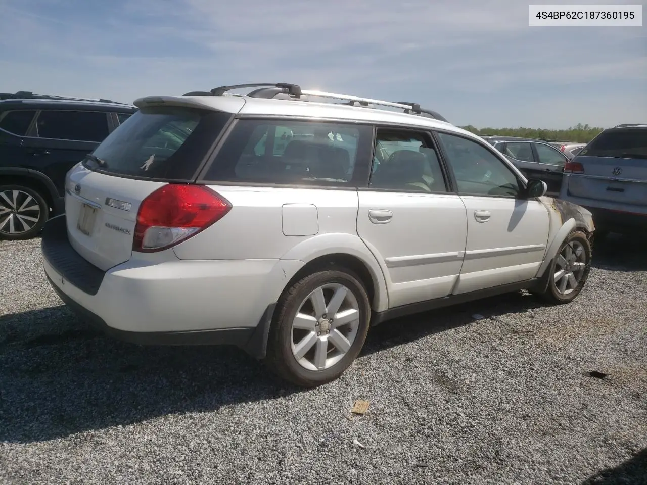 2008 Subaru Outback 2.5I Limited VIN: 4S4BP62C187360195 Lot: 51455635
