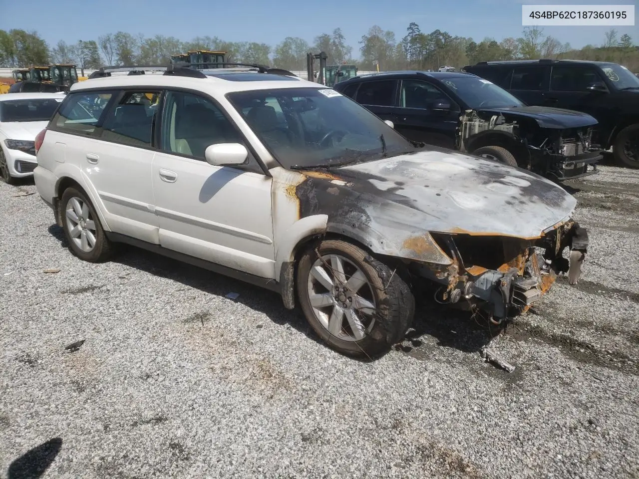 2008 Subaru Outback 2.5I Limited VIN: 4S4BP62C187360195 Lot: 51455635