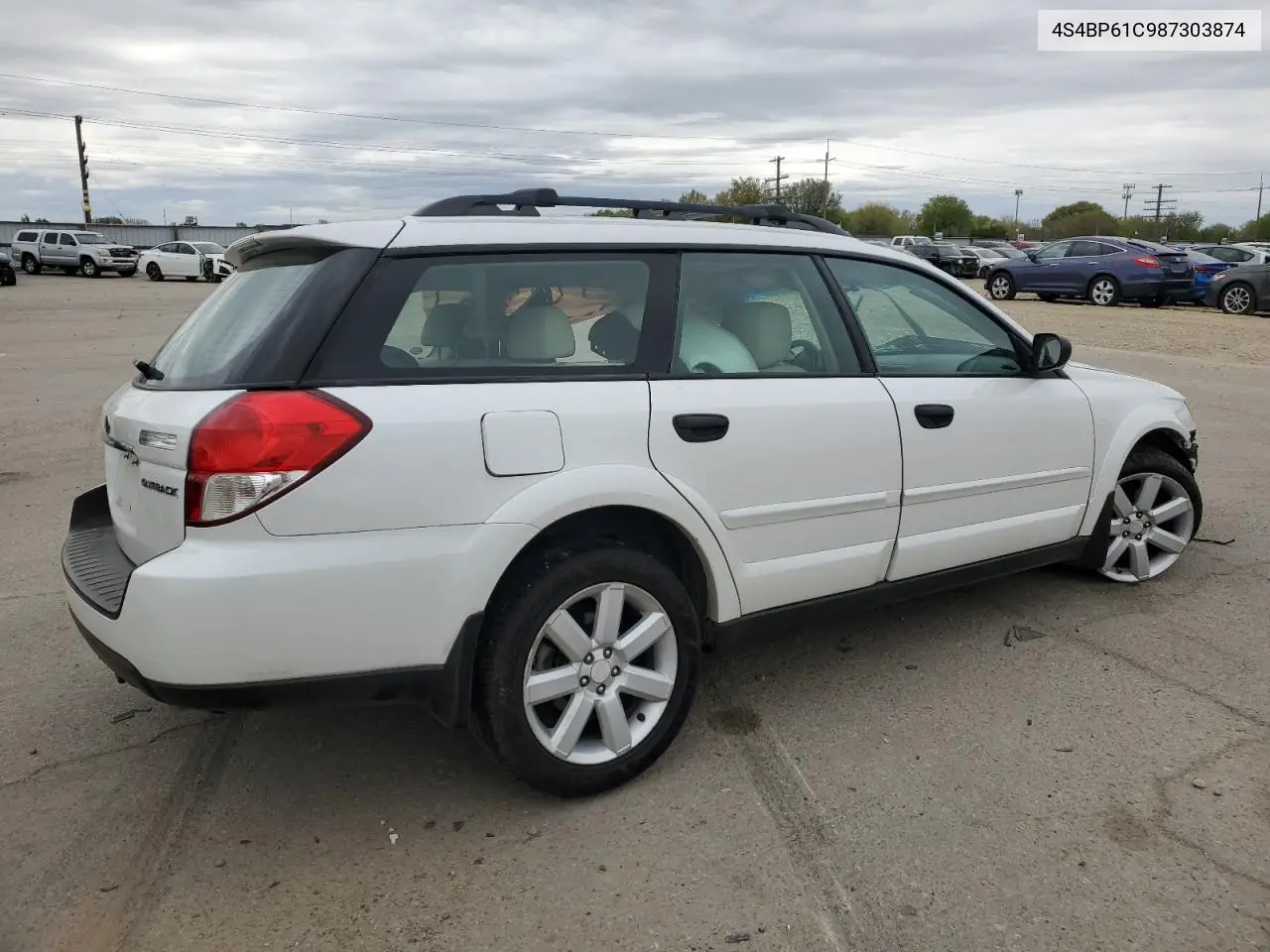 2008 Subaru Outback 2.5I VIN: 4S4BP61C987303874 Lot: 55161595