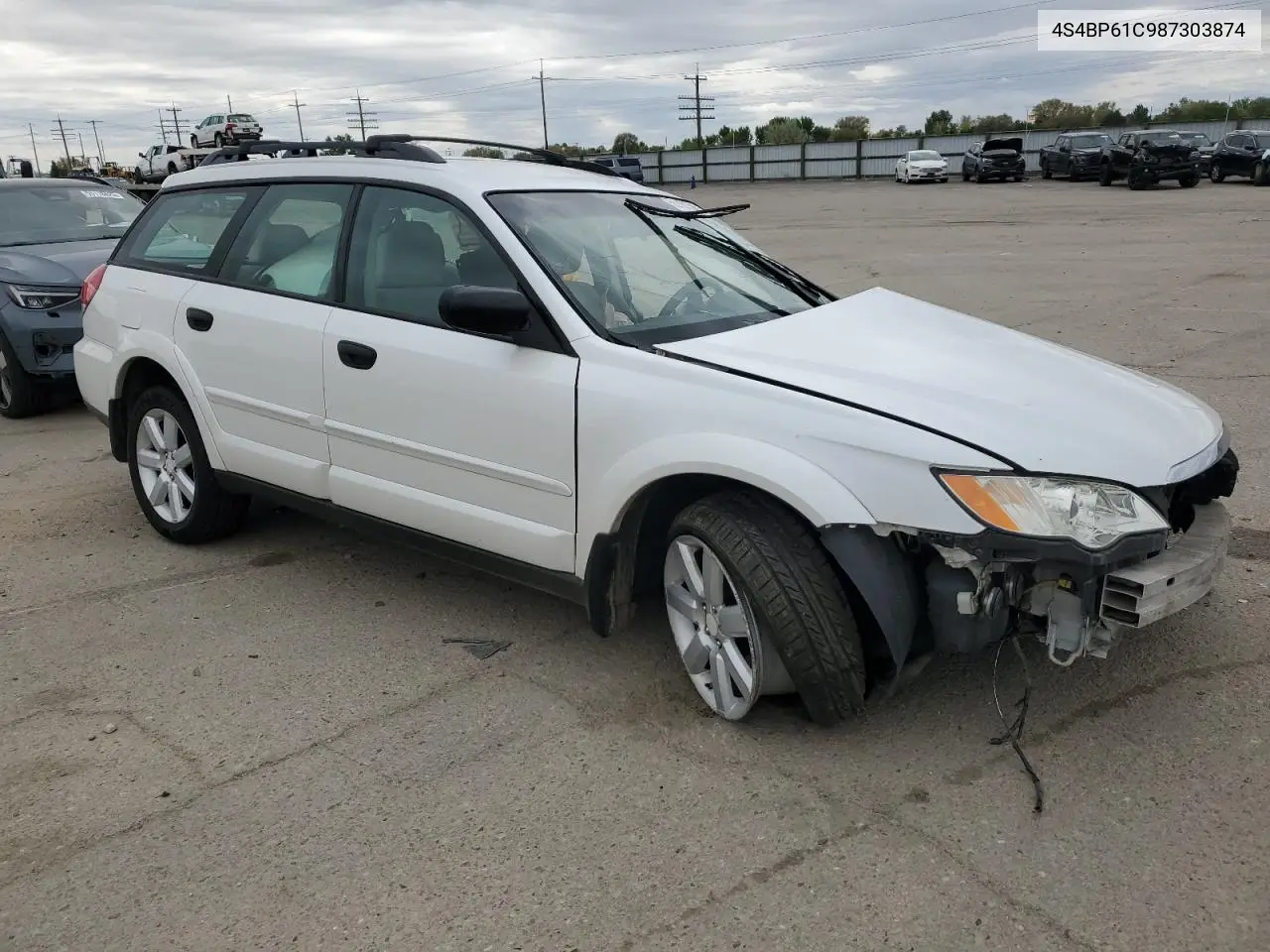 2008 Subaru Outback 2.5I VIN: 4S4BP61C987303874 Lot: 55161595