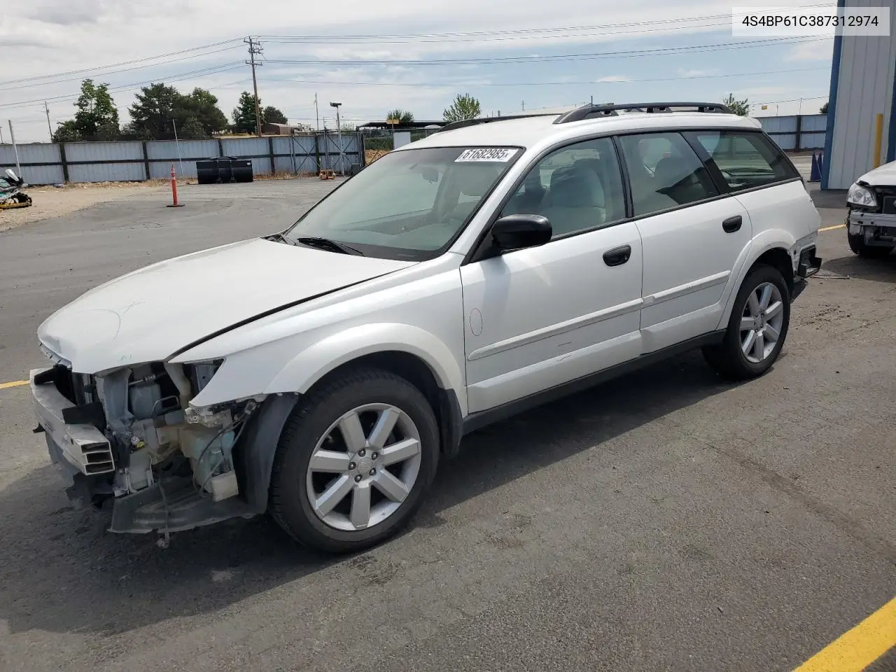 2008 Subaru Outback 2.5I VIN: 4S4BP61C387312974 Lot: 61682985