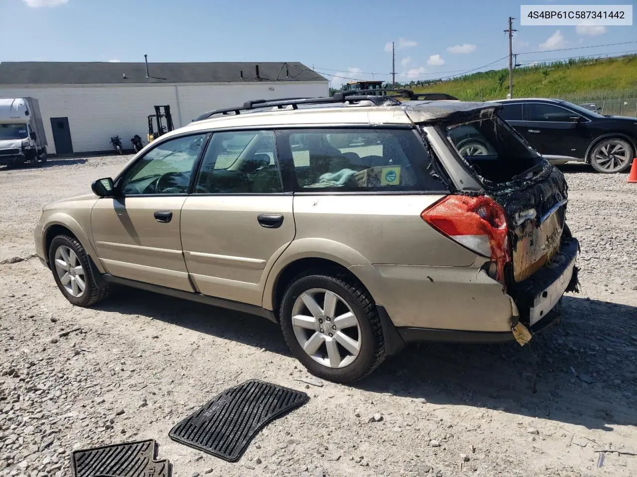 2008 Subaru Outback 2.5I VIN: 4S4BP61C587341442 Lot: 62070945