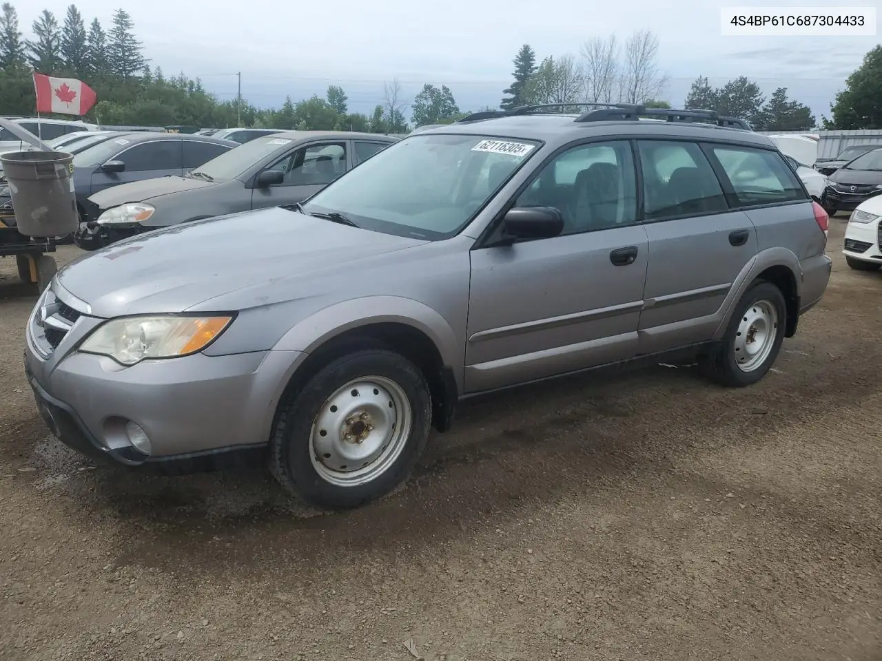 2008 Subaru Outback 2.5I VIN: 4S4BP61C687304433 Lot: 62116305