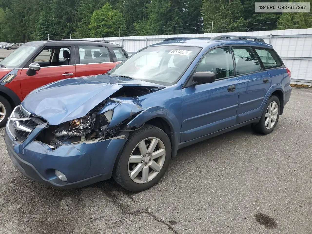 2008 Subaru Outback 2.5I VIN: 4S4BP61C987317287 Lot: 62894365
