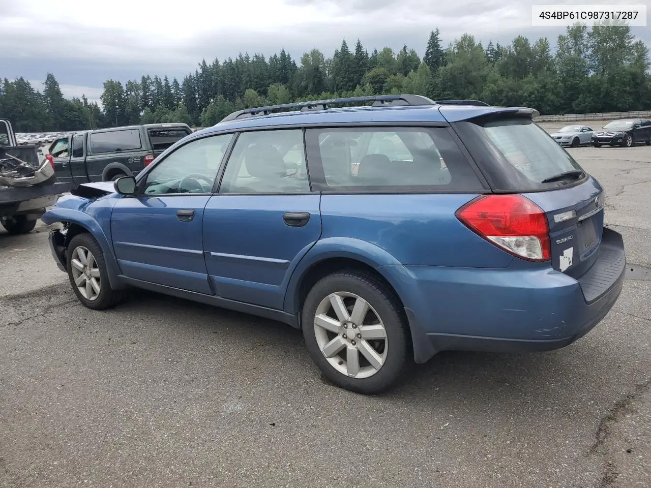 2008 Subaru Outback 2.5I VIN: 4S4BP61C987317287 Lot: 62894365