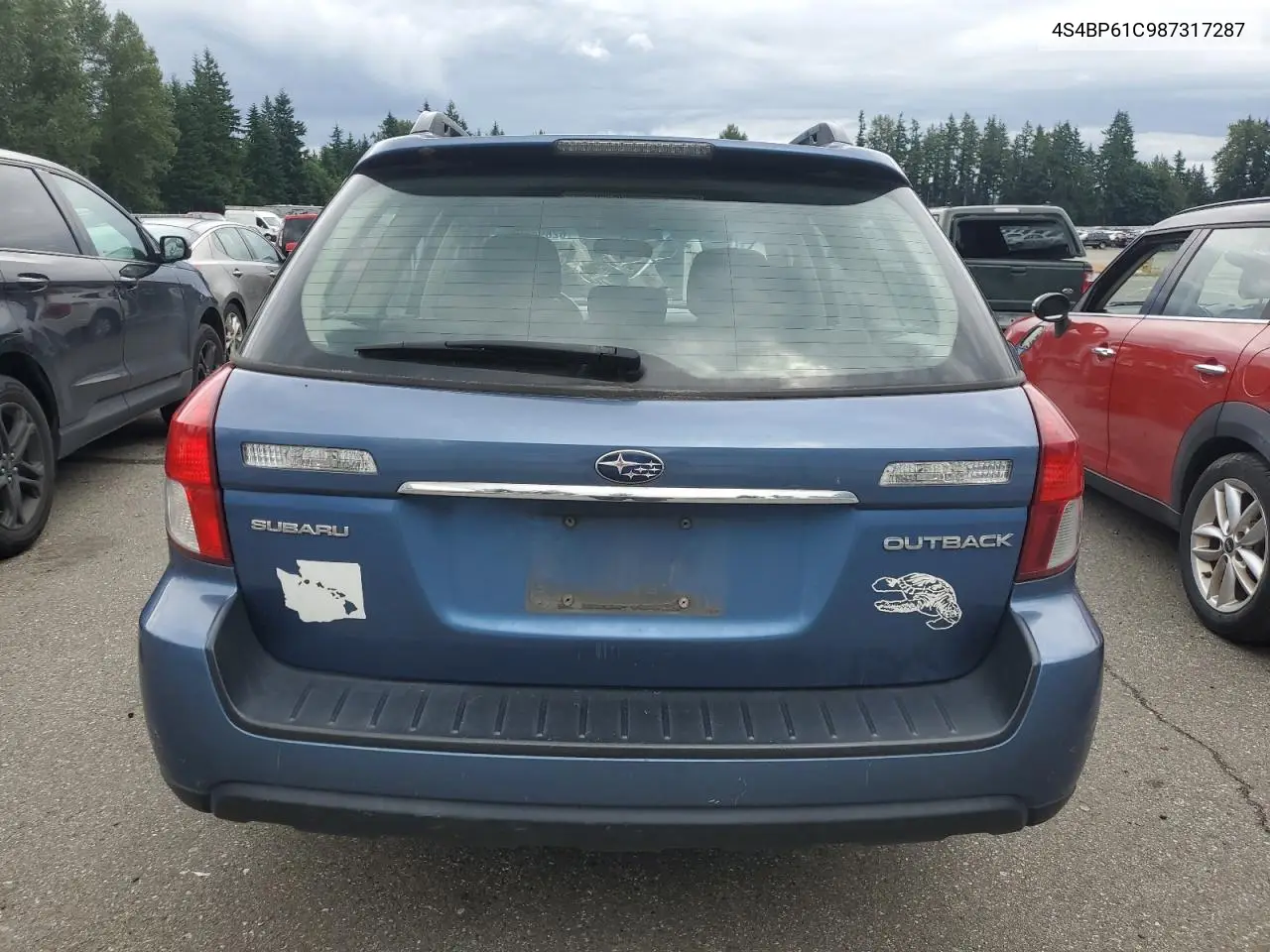 2008 Subaru Outback 2.5I VIN: 4S4BP61C987317287 Lot: 62894365