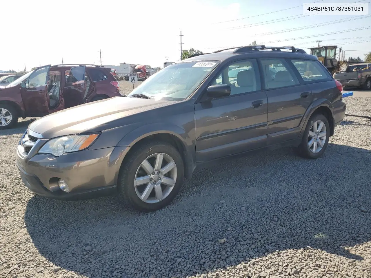 2008 Subaru Outback 2.5I VIN: 4S4BP61C787361031 Lot: 64031245