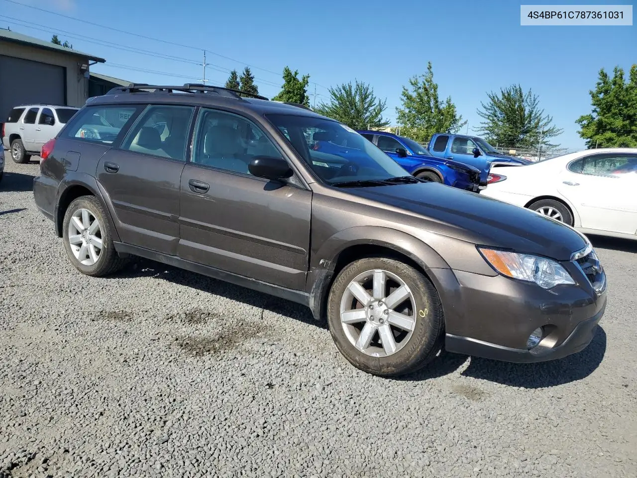 2008 Subaru Outback 2.5I VIN: 4S4BP61C787361031 Lot: 64031245