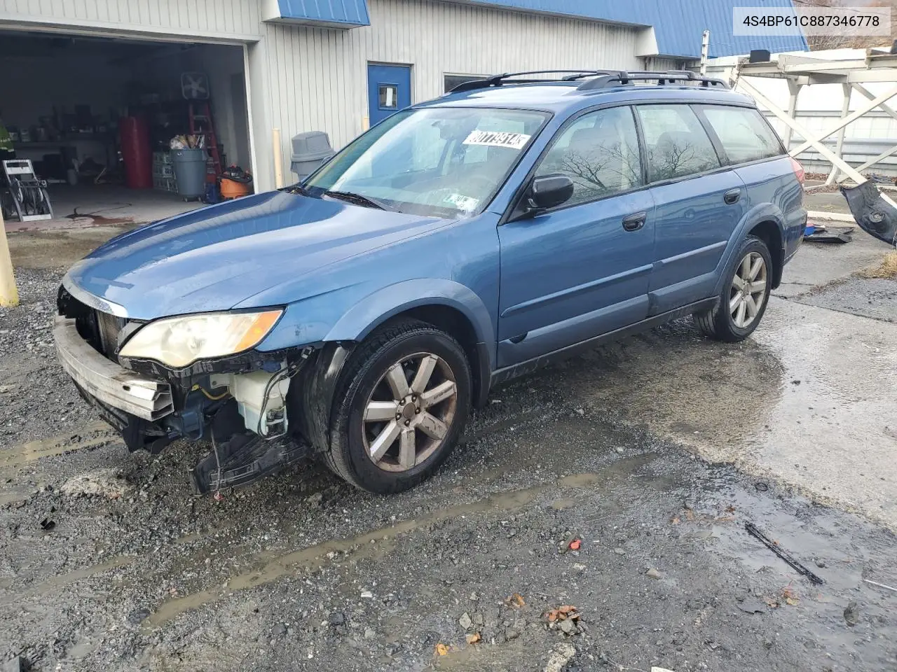 2008 Subaru Outback 2.5I VIN: 4S4BP61C887346778 Lot: 80779914