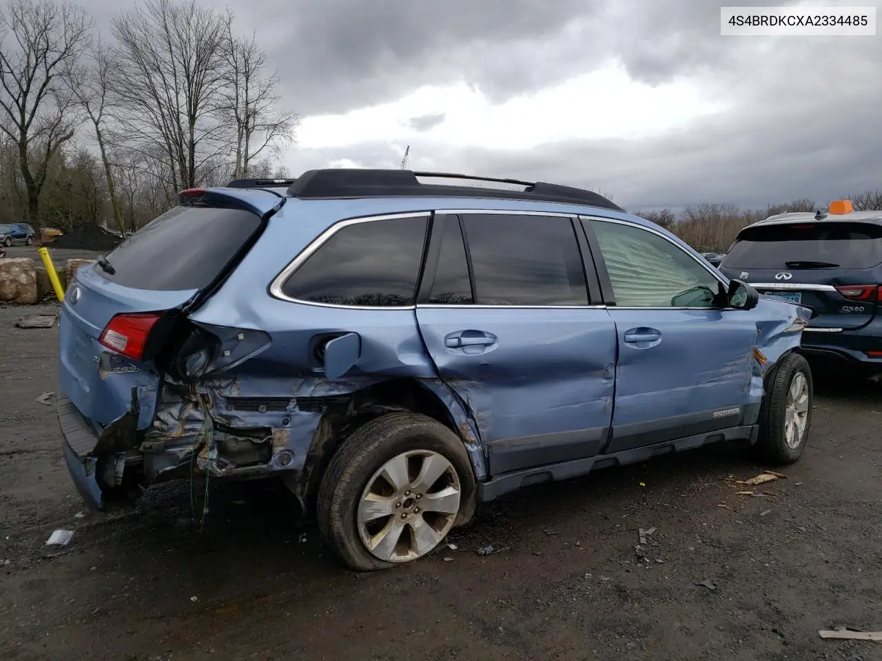 2010 Subaru Outback 3.6R Limited VIN: 4S4BRDKCXA2334485 Lot: 54841675