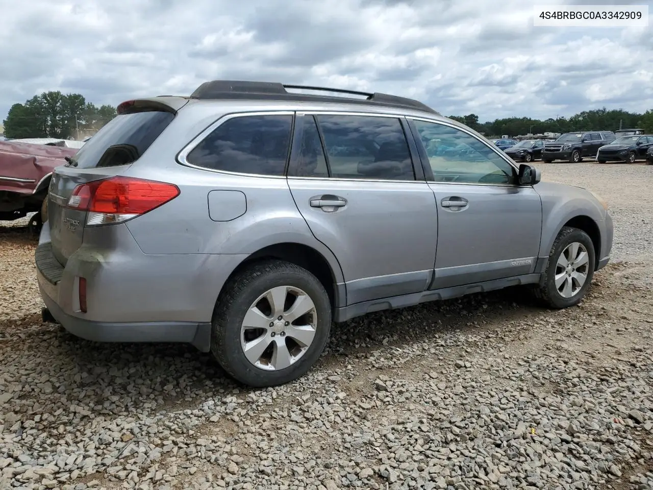 4S4BRBGC0A3342909 2010 Subaru Outback 2.5I Premium