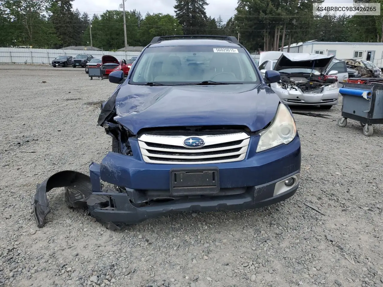 2011 Subaru Outback 2.5I Premium VIN: 4S4BRBCC9B3426265 Lot: 56029015