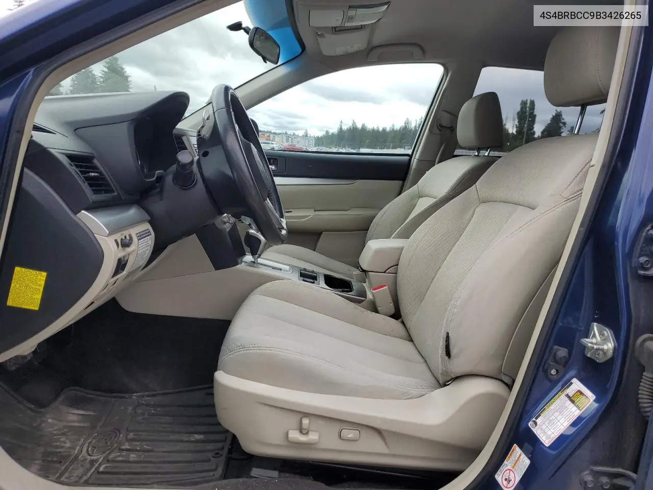 2011 Subaru Outback 2.5I Premium VIN: 4S4BRBCC9B3426265 Lot: 56029015