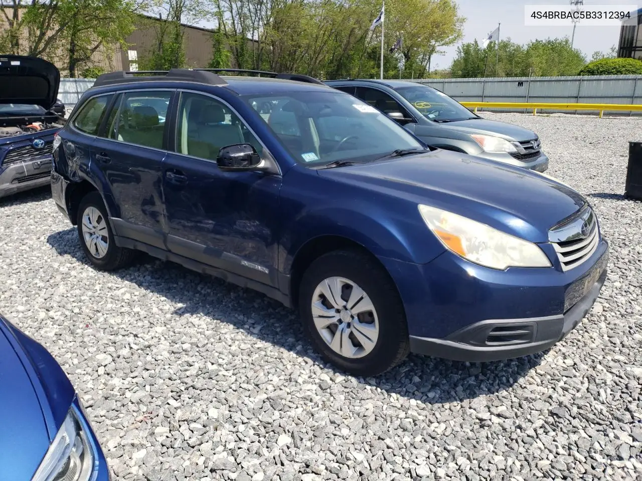 2011 Subaru Outback 2.5I VIN: 4S4BRBAC5B3312394 Lot: 56474155
