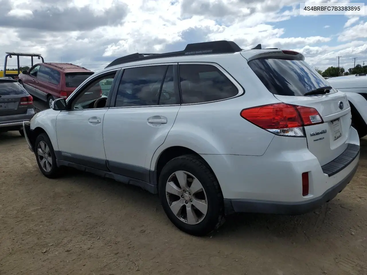 2011 Subaru Outback 2.5I Premium VIN: 4S4BRBFC7B3383895 Lot: 56765535
