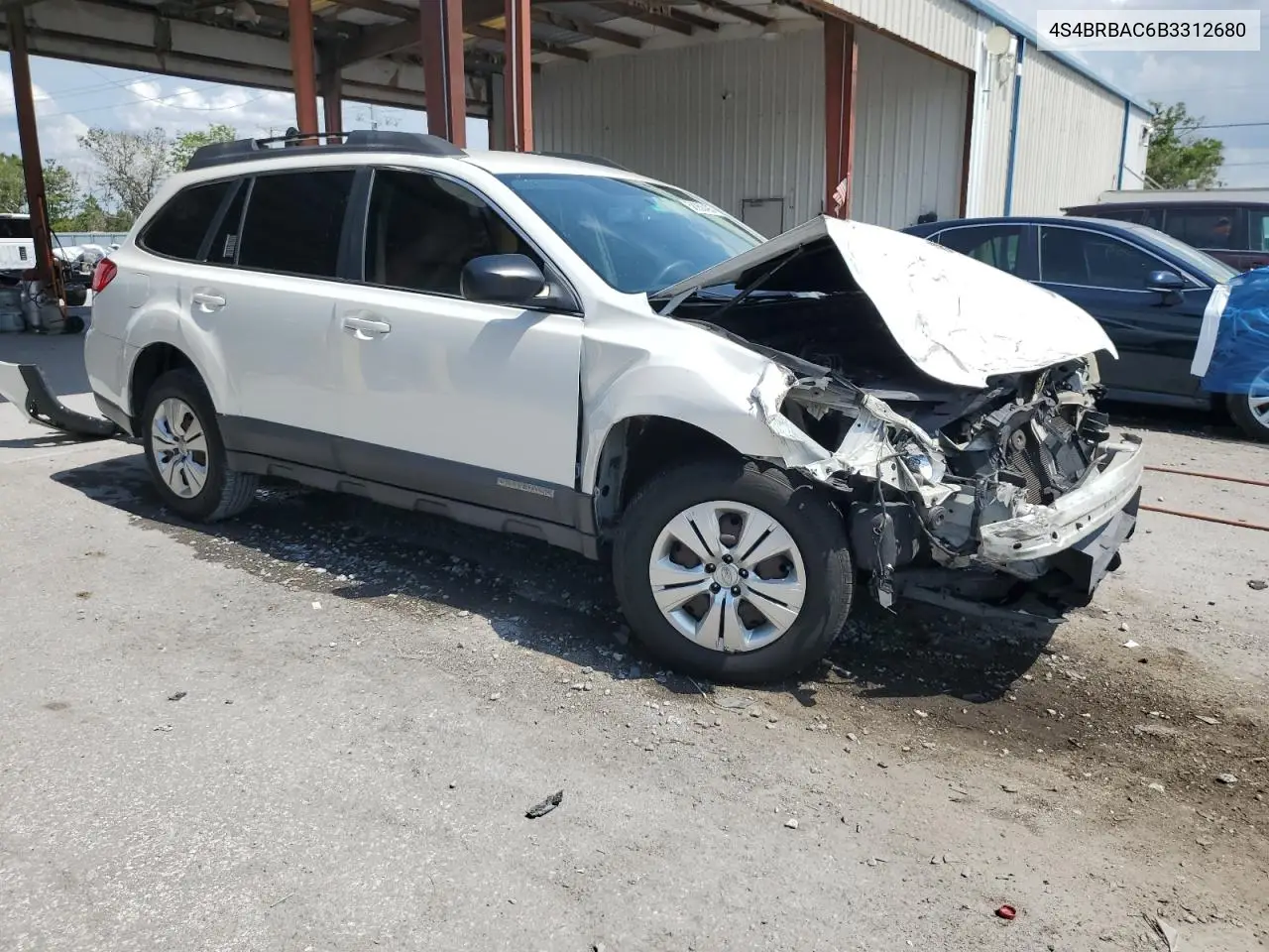 2011 Subaru Outback 2.5I VIN: 4S4BRBAC6B3312680 Lot: 58950495