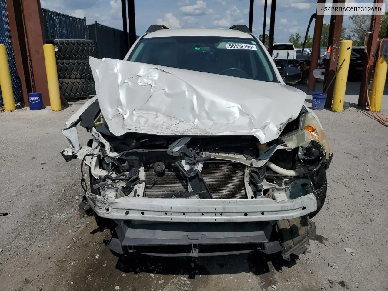 2011 Subaru Outback 2.5I VIN: 4S4BRBAC6B3312680 Lot: 58950495