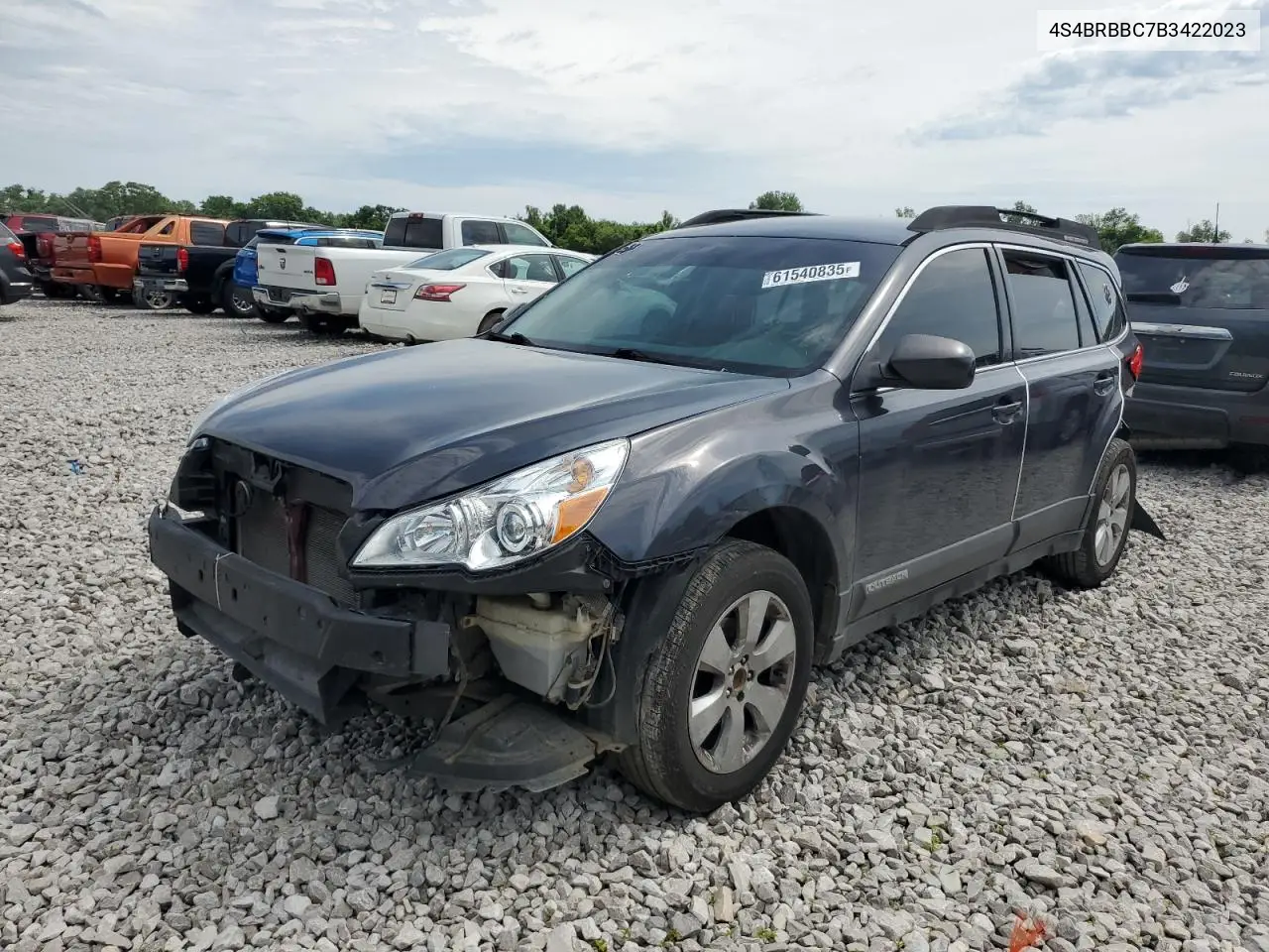 2011 Subaru Outback 2.5I Premium VIN: 4S4BRBBC7B3422023 Lot: 61540835