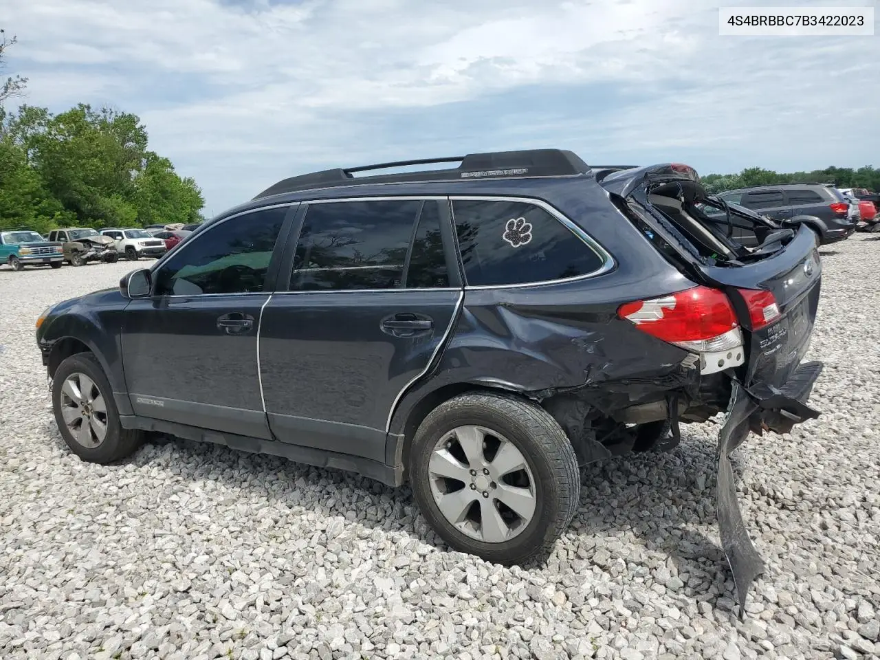 2011 Subaru Outback 2.5I Premium VIN: 4S4BRBBC7B3422023 Lot: 61540835