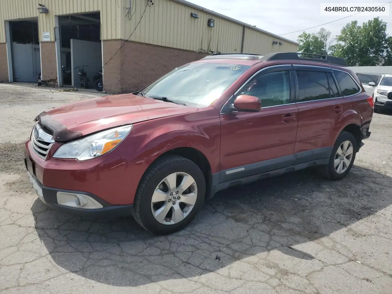2011 Subaru Outback 3.6R Limited VIN: 4S4BRDLC7B2430560 Lot: 62269485