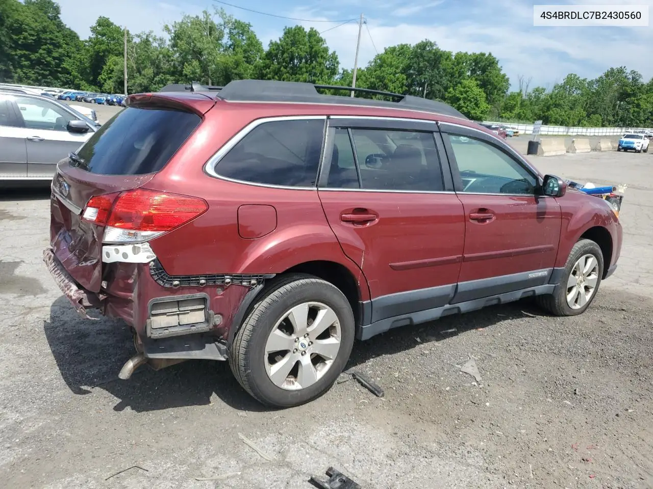 2011 Subaru Outback 3.6R Limited VIN: 4S4BRDLC7B2430560 Lot: 62269485