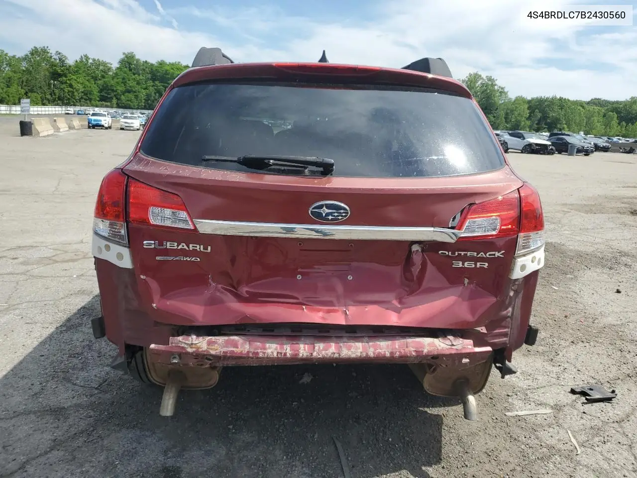 2011 Subaru Outback 3.6R Limited VIN: 4S4BRDLC7B2430560 Lot: 62269485