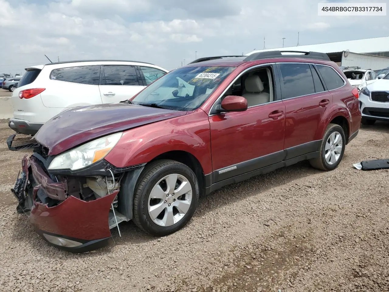 2011 Subaru Outback 2.5I Premium VIN: 4S4BRBGC7B3317734 Lot: 62304315