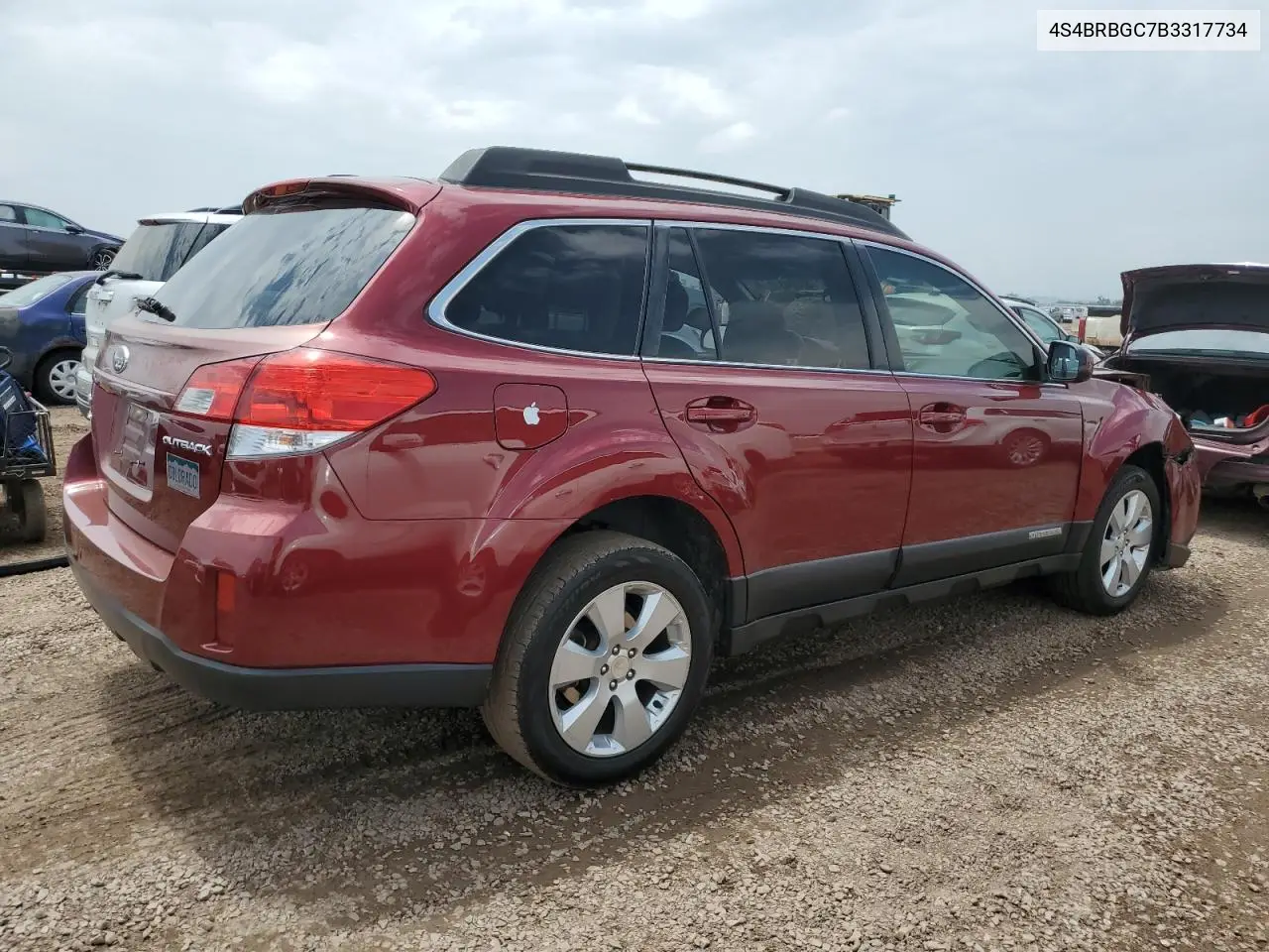 2011 Subaru Outback 2.5I Premium VIN: 4S4BRBGC7B3317734 Lot: 62304315