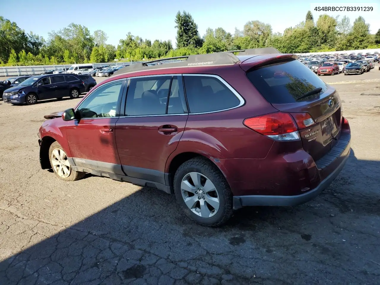 2011 Subaru Outback 2.5I Premium VIN: 4S4BRBCC7B3391239 Lot: 62425675